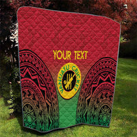 Custom Vanuatu Cricket Quilt 2024 Polynesian Pattern Sporty Style