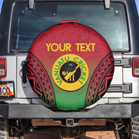 Custom Vanuatu Cricket Spare Tire Cover 2024 Polynesian Pattern Sporty Style LT14 Red - Polynesian Pride