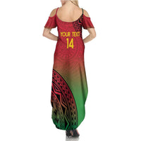 Custom Vanuatu Cricket Summer Maxi Dress 2024 Polynesian Pattern Sporty Style LT14 - Polynesian Pride