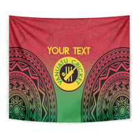 Custom Vanuatu Cricket Tapestry 2024 Polynesian Pattern Sporty Style