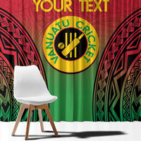 Custom Vanuatu Cricket Window Curtain 2024 Polynesian Pattern Sporty Style LT14 - Polynesian Pride