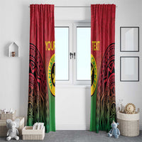 Custom Vanuatu Cricket Window Curtain 2024 Polynesian Pattern Sporty Style LT14 - Polynesian Pride