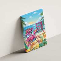 Flamingo Aloha Hawaii Canvas Wall Art It's 5 OClock Somewhere Tropical Vibes LT14 - Polynesian Pride