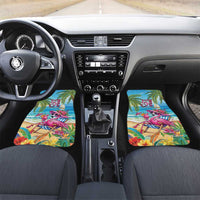 Flamingo Aloha Hawaii Car Mats It's 5 O’Clock Somewhere Tropical Vibes - Polynesian Pride