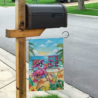 Flamingo Aloha Hawaii Garden Flag It's 5 O’Clock Somewhere Tropical Vibes - Polynesian Pride