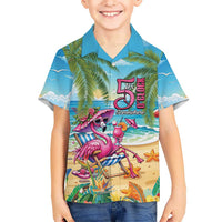 Flamingo Aloha Hawaii Hawaiian Shirt It's 5 OClock Somewhere Tropical Vibes LT14 - Polynesian Pride