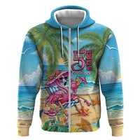 Flamingo Aloha Hawaii Hoodie It's 5 O’Clock Somewhere Tropical Vibes - Polynesian Pride