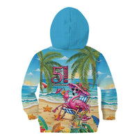 Flamingo Aloha Hawaii Kid Hoodie It's 5 O’Clock Somewhere Tropical Vibes - Polynesian Pride
