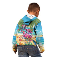 Flamingo Aloha Hawaii Kid Hoodie It's 5 O’Clock Somewhere Tropical Vibes - Polynesian Pride