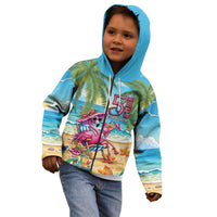 Flamingo Aloha Hawaii Kid Hoodie It's 5 O’Clock Somewhere Tropical Vibes - Polynesian Pride