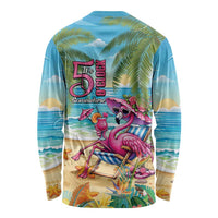Flamingo Aloha Hawaii Long Sleeve Shirt It's 5 OClock Somewhere Tropical Vibes LT14 - Polynesian Pride