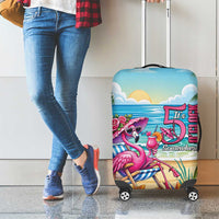 Flamingo Aloha Hawaii Luggage Cover It's 5 O’Clock Somewhere Tropical Vibes - Polynesian Pride