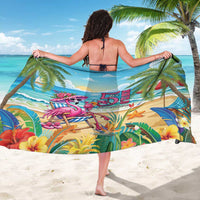 Flamingo Aloha Hawaii Sarong It's 5 O’Clock Somewhere Tropical Vibes - Polynesian Pride