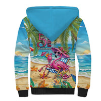 Flamingo Aloha Hawaii Sherpa Hoodie It's 5 OClock Somewhere Tropical Vibes LT14 - Polynesian Pride