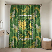 Aloha Hawaii Maia Bathroom Set Hawaiian Banana Stylized Stamp LT14 Shower Curtain Only Green - Polynesian Pride