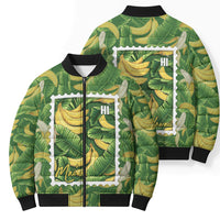 Aloha Hawaii Maia Bomber Puffer Jacket Hawaiian Banana Stylized Stamp LT14 - Polynesian Pride