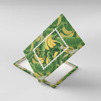 Aloha Hawaii Maia Canvas Wall Art Hawaiian Banana Stylized Stamp LT14 With Frame Green - Polynesian Pride