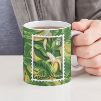 Aloha Hawaii Maia Ceramic Mug Hawaiian Banana Stylized Stamp LT14 - Polynesian Pride