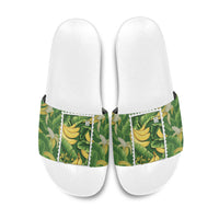 Aloha Hawaii Maia Slide Sandals Hawaiian Banana Stylized Stamp LT14 Green - Polynesian Pride