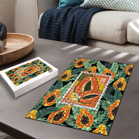 Aloha Hawaii Mikana Puzzle Hawaiian Papaya Stylized Stamp LT14 - Polynesian Pride