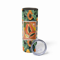 Aloha Hawaii Mikana Skinny Tumbler Hawaiian Papaya Stylized Stamp LT14 - Polynesian Pride