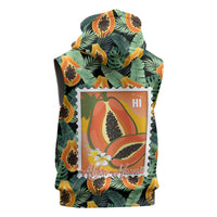Aloha Hawaii Mikana Sleeveless Hoodie Hawaiian Papaya Stylized Stamp LT14 - Polynesian Pride