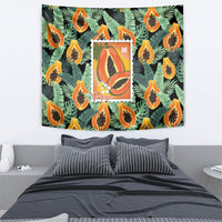 Aloha Hawaii Mikana Tapestry Hawaiian Papaya Stylized Stamp LT14 - Polynesian Pride