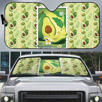 Aloha Hawaii Avocado Auto Sun Shade Hawaiian Fruit Stylized Stamp LT14 Green - Polynesian Pride