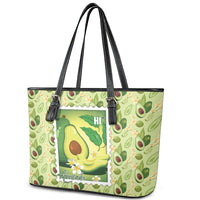 Aloha Hawaii Avocado Leather Tote Bag Hawaiian Fruit Stylized Stamp LT14 - Polynesian Pride