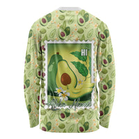Aloha Hawaii Avocado Long Sleeve Shirt Hawaiian Fruit Stylized Stamp LT14 - Polynesian Pride