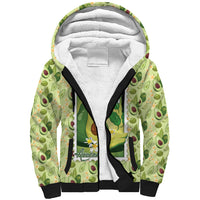 Aloha Hawaii Avocado Sherpa Hoodie Hawaiian Fruit Stylized Stamp LT14 Unisex Green - Polynesian Pride