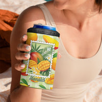 Aloha Hawaii Manako Palaka Motifs 4 in 1 Can Cooler Tumbler Hawaiian Mango Stylized Stamp LT14 - Polynesian Pride