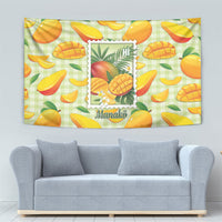 Aloha Hawaii Manako Palaka Motifs Tapestry Hawaiian Mango Stylized Stamp LT14 - Polynesian Pride