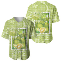 Aloha Hawaii Ulu Palaka Motifs Baseball Jersey Hawaiian Breadfruit Stylized Stamp LT14 - Polynesian Pride