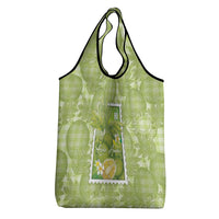 Aloha Hawaii Ulu Palaka Motifs Grocery Bag Hawaiian Breadfruit Stylized Stamp LT14 - Polynesian Pride