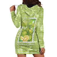Aloha Hawaii Ulu Palaka Motifs Hoodie Dress Hawaiian Breadfruit Stylized Stamp LT14 - Polynesian Pride