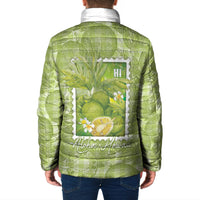 Aloha Hawaii Ulu Palaka Motifs Padded Jacket Hawaiian Breadfruit Stylized Stamp LT14 - Polynesian Pride