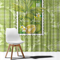 Aloha Hawaii Ulu Palaka Motifs Window Curtain Hawaiian Breadfruit Stylized Stamp LT14 - Polynesian Pride