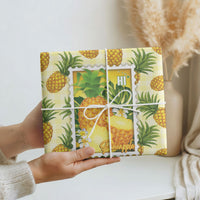 Aloha Hawaii Hala Kahiki Palaka Motifs Wrapping Paper Hawaiian Pineapple Stylized Stamp LT14 - Polynesian Pride