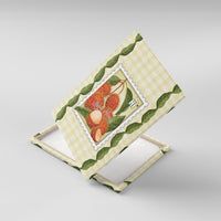 Aloha Hawaii Rambutan Palaka Motifs Canvas Wall Art Hawaiian Fruit Stylized Stamp LT14 With Frame Yellow - Polynesian Pride