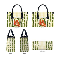 Aloha Hawaii Rambutan Palaka Motifs Leather Bag Hawaiian Fruit Stylized Stamp LT14 - Polynesian Pride