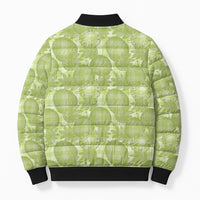Omaomao Hawaii Breadfruit Palaka Motifs Bomber Puffer Jacket LT14 - Polynesian Pride