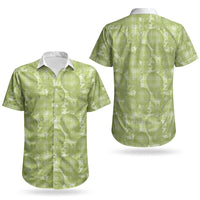 Omaomao Hawaii Breadfruit Palaka Motifs Couples Matching Short Sleeve Bodycon Dress and Hawaiian Shirt LT14 - Polynesian Pride