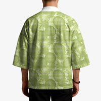 Omaomao Hawaii Breadfruit Palaka Motifs Kimono LT14 - Polynesian Pride