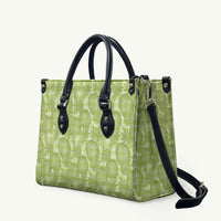 Omaomao Hawaii Breadfruit Palaka Motifs Leather Bag LT14 Green - Polynesian Pride