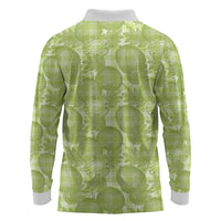 Omaomao Hawaii Breadfruit Palaka Motifs Long Sleeve Polo Shirt LT14 - Polynesian Pride