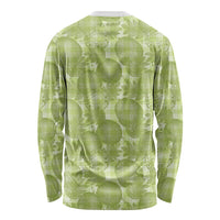 Omaomao Hawaii Breadfruit Palaka Motifs Long Sleeve Shirt LT14 - Polynesian Pride