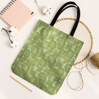 Omaomao Hawaii Breadfruit Palaka Motifs Tote Bag LT14 Black Strap One Size Green - Polynesian Pride