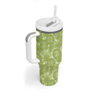 Omaomao Hawaii Breadfruit Palaka Motifs Tumbler With Handle LT14 - Polynesian Pride