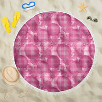 Alaka Hawaii Breadfruit Palaka Motifs Beach Blanket LT14 One Size 150cm Pink - Polynesian Pride